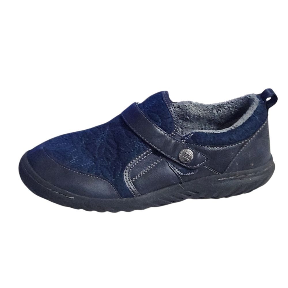 JBU Slip On Shoes Tide Womens Size 8 M Blue Quilted Felt Leather Flats